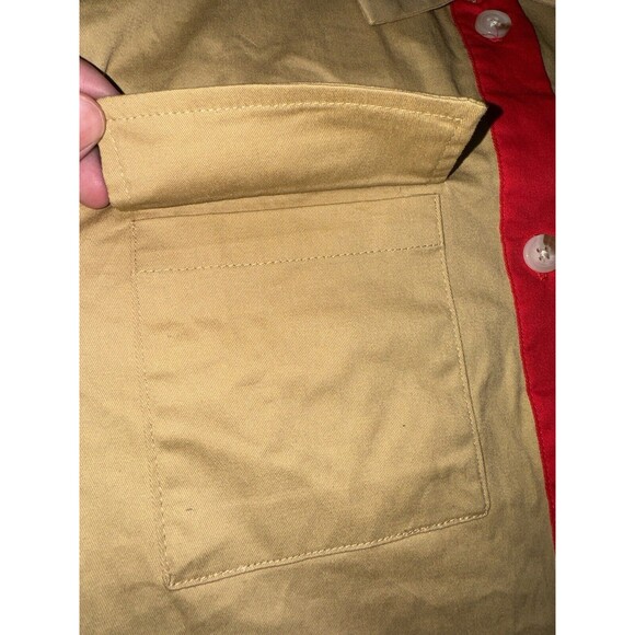 The Delta Box Womens Khaki Delta Sigma Theta Police Button Up Shirt Size Small - Picture 11 of 11